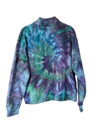 Image 7 of S Ladies Half-Zip Pullover in Mermaid Spiral Ice Dye