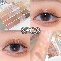 Image 7 of Love the 16-color eye shadow plate, pearlescent matte lying silkworm, brighten the low-saturated ear