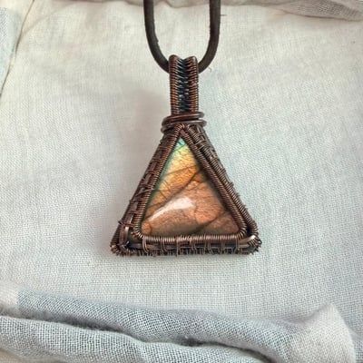 Image of Labradorite Triangle Pendant