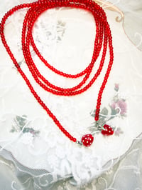 Image 1 of Berry Drop Necklace (with Strawberry charm)