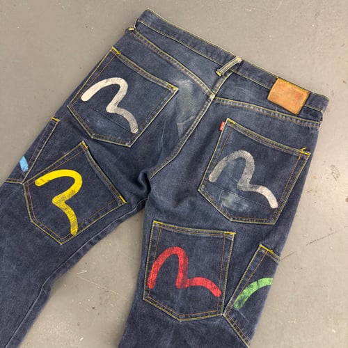Image of Evisu denim jeans, size 36” x 32”