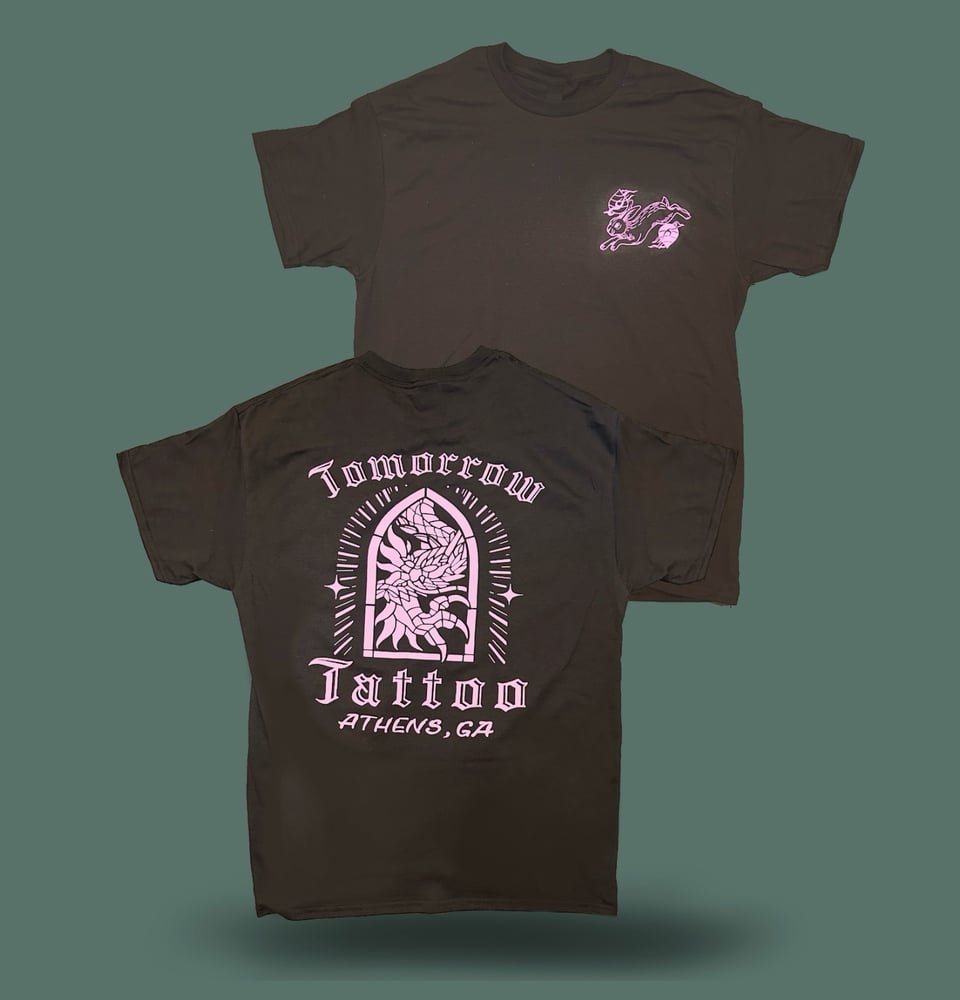 Image of Brown/Pink Tomorrow Tattoo Stained Glass Shirt