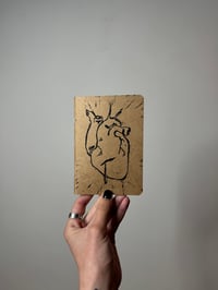 Image 1 of Lino Sketchbook 'BLEEDING HEART' A6