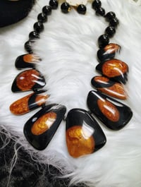 Image 1 of SYLENNA BLACK & BROWN NECKLACE 