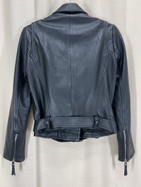 Image 5 of ZARA TRF genuine sheep leather black jacket