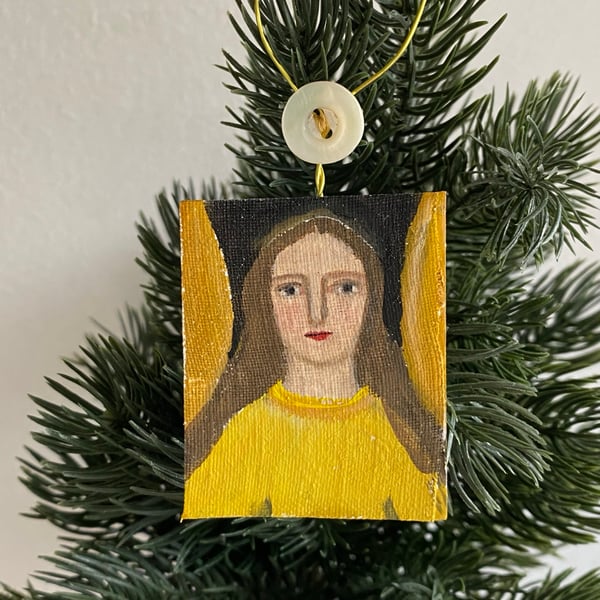 Image of Yellow angel - miniature painting 