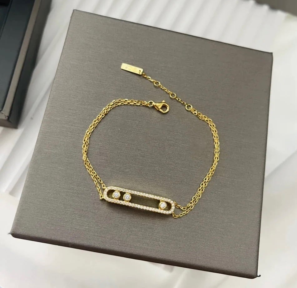 MESS*** 18 GOLD PLATED BRACELET (Gold )