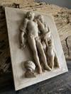 High relief marble plaque