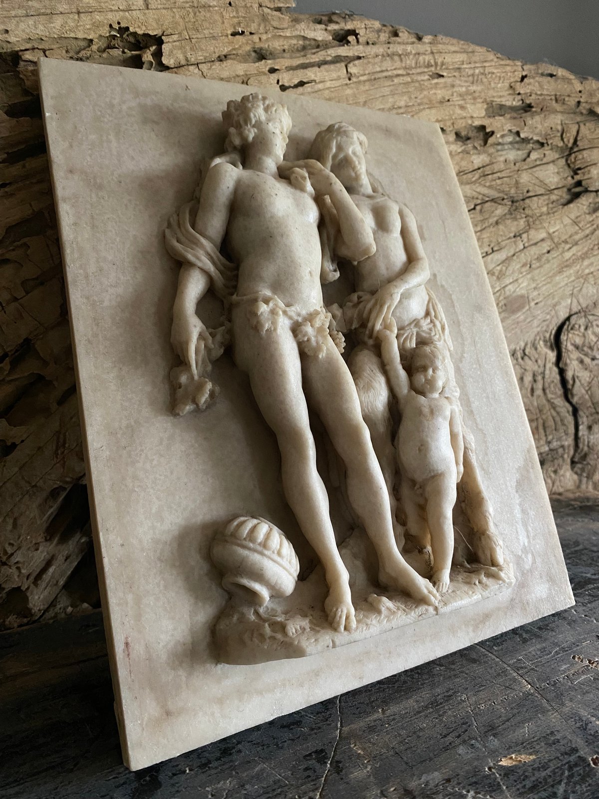 Image of High relief marble plaque