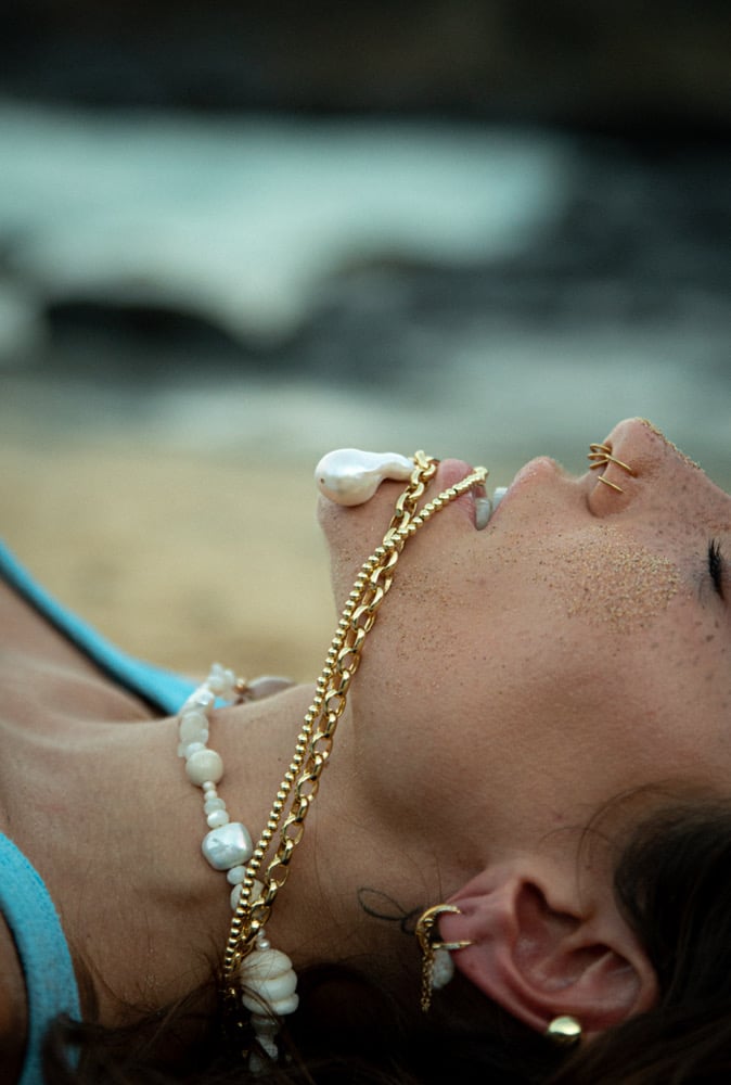 Image of Chunky links necklace - option to add pearl 