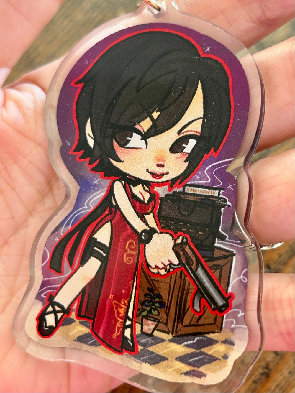 Ada Wong RE2+RE4 3 IN Double Sided Charm