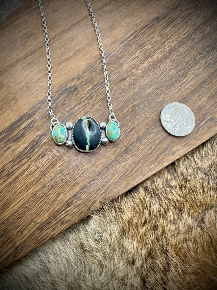 Image of Blackjack & Baja Turquoise Bar Necklace
