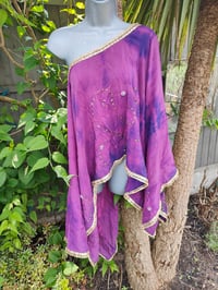 Image 12 of Poncho Woodstock Top -free size purple