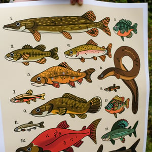 Freshwater Fish Giclée Poster *PREORDER*