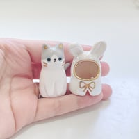 Image 8 of Glow in dark bunny cat in an egg jewelry box