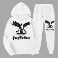 Pray To Gwap White Jogger Set(Angel)