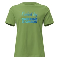 Image 6 of Women's Relaxed T-Shirt, Fueled by Caffeine & Chaos T-Shirt | Funny Coffee Lover Chaos Humor Tee
