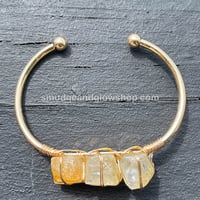 Image 18 of Raw Crystal Cuff Bangle Bracelets 