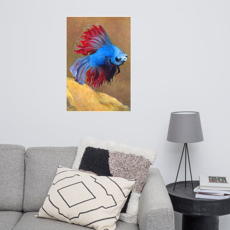 Crimson Sunset (Print) Acrylic Painting