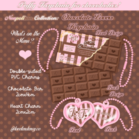 Neapolitan Chocolate Lover Puffy Keychain