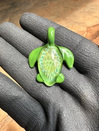 Baby Sea Turtle Pendant  Green 