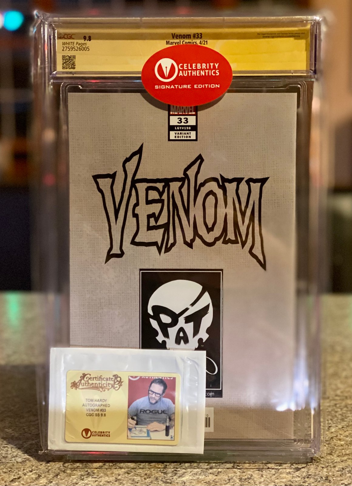 TOM HARDY SIGNED VENOM 33 CGC SS 9.8 Celebrity Authentics