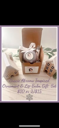 Image 1 of Gracie Abram’s Inspired Holiday Ornament and Organic Lip Balm Gift Set