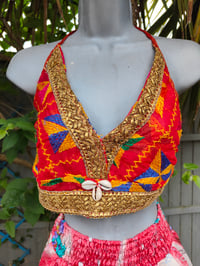 Image 12 of Bralette halter top red and shells