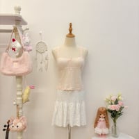 Image 1 of pink lace cami top