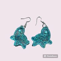 Blue Dino Earrings 🦕 