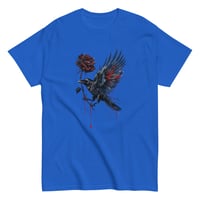 Image 2 of Unisex classic tee, Gothic Raven With Bleeding Red Rose Mystical Tee