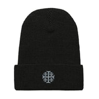 Image 1 of Waffle beanie with Orthodox Cross