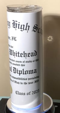 Image 4 of Custom Diploma Tumbler
