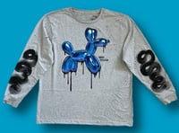 Image 1 of ‘BALOON DOGGY STYLE’ HAND PAINTED LONG SLEEVE T-SHIRT XL