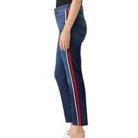 Image 2 of SANCTUARY modern straight crop racer stripe jeans