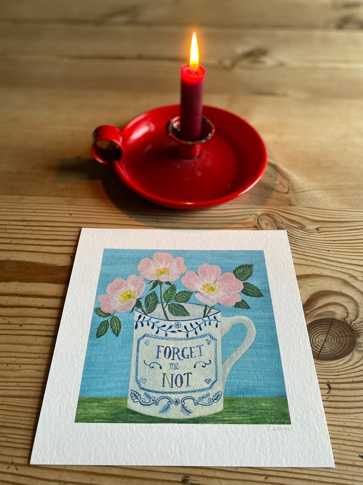 Image of Forget me not cup Giclee print 
