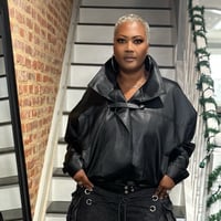 Image 1 of Faux Leather Biker (NEW)