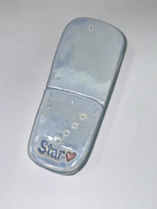 Purple Ceramic Phone Pipe