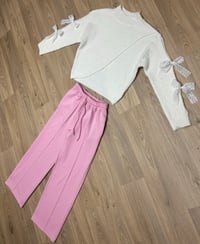 Image 2 of Cross over bow jumper - 3 colours 