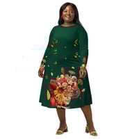 Image 1 of  Autumn Night - Long Sleeve Dress With Pockets - Ltd Edition - Forest Green