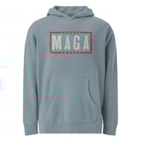 Image 3 of MAGA Embroidered - Unisex pigment-dyed hoodie from PatriotsCo.com