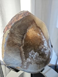 Image 6 of 12.7lb Agate XL Rough Edge Geode Crystal with Custom Stand 