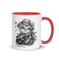 Image 8 of Loving Sloth Mom and Sloth Baby Coffee Mug Art by CrystalsArtPaws