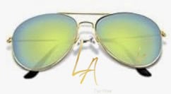 Image of light weight “LA” Aviators (lime green) 