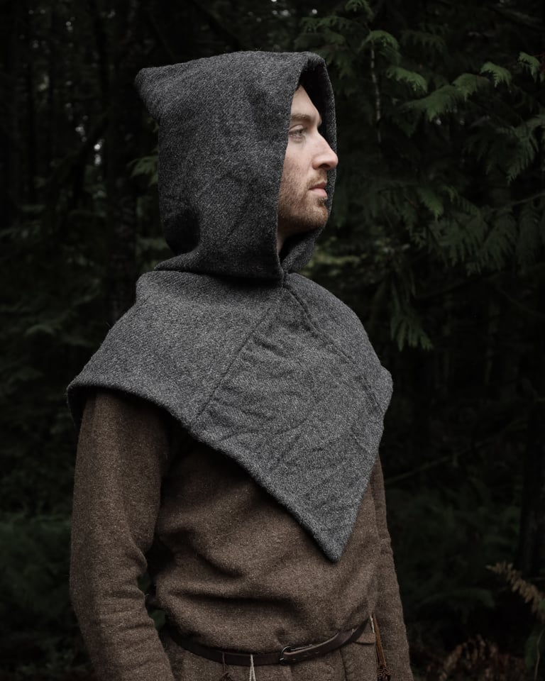 Medieval Hood - Heavyweight Grey Twill Image 4
