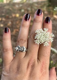 Image 1 of Magnifique bague en argent massif et zircon, taille 53, Art Déco, 1910!