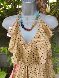 Image 9 of Bianca Frill maxi dress Red Brown