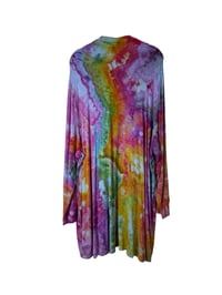 Image 3 of 4X PLUS Jersey Knit Open Cardigan in Euphoria Watercolor Ice Dye