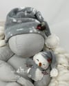 Snowman lovey and sleepy cap set 