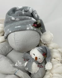 Image 2 of Snowman lovey and sleepy cap set 